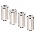 Produktbild: SOTECH 4er Set Möbelfüße RADO (Höhe 100 mm, Ø 50 mm, Aluminium/Chrom poliert) höhenverstellbare Bettfüße