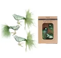 Produktbild: MAGIC by Inge Christbaumschmuck, Christbaumschmuck Vögel auf Clip 4,5cm Glas 3er Set - Mild Sage