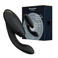 Produktbild: Womanizer Duo 2 Klitoris-Sauger für Frauen - Rabbit Vibrator Sextoy für Klitoris und G-Punkt Stimulation - Smart Silence - Druckwellenvibrator mit 14 Intensitätsstufen - Wasserdicht - Schwarz