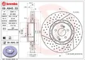 Produktbild: 2x Bremsscheibe vorne Brembo 09A94533 für MERCEDES