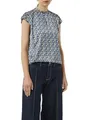 Produktbild: Comma Gemusterte Satin-Bluse mit Raffung