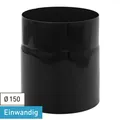 Produktbild: Rauchrohr / Ofenrohr Emaille 150mm - 150mm Schwarz D150 Kaminrohr Rohr