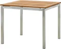 Produktbild: AS-S Edelstahl Teak Gartentisch 90x90 cm Holztisch Esstisch Tisch massive Ausführung A-Grade Teakholz Modell: KUBA