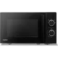 Produktbild: MEDION Mikrowelle (20 Liter, 800 Watt, 5 Mikrowellenstufen, Auftaufunktion, Timer, Glasteller, kompakt, MD12011) schwarz - Schwarz