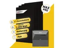 Produktbild: Balkonstrom Balkonkraftwerk MAX Pro 2000 Watt Solaranlage mit Speicher Komplettset Bifazial, 2000 W, Monokristallin, (4x Sunpro Solarmodul á 500 Watt, 1x Anker Solix 3 Pro Solarspeicher E2700, 1-4 Zusatzspeicher BP2700), Halterung für Dach, Fassade, Balkon & Garten, App & Plug&Play DE