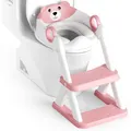 Produktbild: Rabb 1st Toilettenleiter für Kinder, Upgraded Kindertoilette für Jungen und Mädchen, 2 in 1 Kind Toilettensitz mit Treppe, Spritz und Rutschfestes Trittbrett