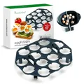 Produktbild: CucinaOra eggFUSION Eierkocher Halter zu 14 Eier für Thermomix Zubehör TM7 TM6 TM5 TM31 - Kompatibel mit MC Smart Connect Küchenzubehör - Eierhalter zum Kochen