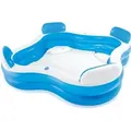 Produktbild: Creative Kids - Quadratischer Schwimmbad - Aufblasbar - 4 Liegestühle - 183 x 183 x 51 cm - Getränkehalter - Kopfstützen