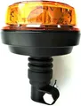 Produktbild: Matel Service LED Rundumleuchte – 4 Blitzmuster mit flexiblem Fuß, zum Aufstecken – Warnleuchte für alle Fahrzeugtypen - 12V - 24V Spannung – Lichtfarbe: Orange