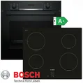 Produktbild: Induktion Herd Set Autark Bosch Einbau Backofen Schwarz Teleskop und Kochfeld