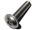 Produktbild: 50 Stück Linsenkopf Schrauben mit Flansch M5x12 mm - ISO 7380/2 - A2 Edelstahl - Innensechskant - V2A – Linsenflanschkopfschrauben (50, M5x12 mm)