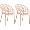 Produktbild: CLP 2er Set Stapelbare Gartenstühle Hope rosa