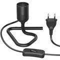 Produktbild: ledscom.de Tischlampe / Lampenfassung / Triangle-Dreieckfuß TRIN, Schalter, Aluminium, schwarz, 1x E27 max. 60W