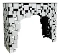 Produktbild: SalesFever Konsolentisch, Mosaikdesign aus Spiegelglasquadraten - MDF - 394625