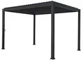 Produktbild: Green Spirit Lamellendach Pergola Mirador Basic 3x3,6 - Anthrazit, Aluminium, 300x360x240 cm - Lamellen Pavillon, Garten Terrassen Überdachung
