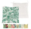 Produktbild: JACK Outdoor Motiv Stuhlkissen 38x38cm Lounge Kissen Auflage Wasserfest Sitzkissen Garten Lotus Effekt, Farbe:Palmenblätter