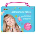 Produktbild: Avenir Kreativ-Set Nagelsticker & Tattoos, Motiv: Meerjungfrau, temporäre Aufkleber für Kinder ab 3 Jahren