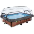 Produktbild: EXIT Wood Pool 300x200x65cm mit Filterpumpe und Abdeckung - braun
