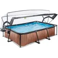 Produktbild: Exit Toys Pool-Set, Braun, Kunststoff, Holzoptik, 200x65x300 cm, Freizeit, Pools und Wasserspaß, Pools, Aufstellpools