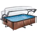 Produktbild: Framepool EXIT, braun, B:200cm H:65cm L:300cm, Schwimmbecken, BxLxH: 200x300x65 cm, mit Kartuschenfilter und Abdeckung
