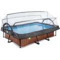 Produktbild: Exit Wood Pool 300x200x65cm Mit Filterpumpe Und Abdeckung - Braun