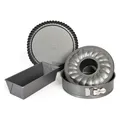 Produktbild: Gourmet Backformen Set 4teilig, Backset mit 3 Kuchenformen antihaftbeschichte...