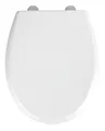 Produktbild: WENKO WC-Sitz Mod. Gubbio antibakterieller Duroplast mit Absenkautomatik bis 350 kg belastbar einfache Fix-Clip Befestigung robust langlebig Farbe Weiß