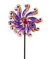 Produktbild: formano Gartenfigur Buntes Windrad Blume Garten Metall Windspiel Windmühle 122 cm