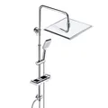 Produktbild: Edelstahl Duschsystem ohne Armatur Wassersparend Chrom Regendusche Duschset m...