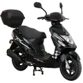 Produktbild: Alpha Motors Mofaroller CityLeader 50 ccm 25 kmh EURO 5 schwarz inkl. Topcase