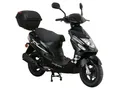 Produktbild: Alpha Motors Motorroller CityLeader 50 ccm EURO 5 inkl. Topcase (Schwarz, 25 km/h) 25 km/h