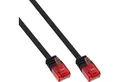 Produktbild: Inline InLine® Patchkabel flach, U/UTP, Cat.6, schwarz, 2m LAN-Kabel