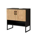 Produktbild: Vicco Waschbeckenunterschrank Vayra, Bambus/Schwarz, 60 x 65.5 cm (1-St)