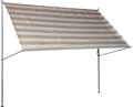Produktbild: Angerer Klemmmarkise Premium 400 cm Streifen taupe Markise Balkon