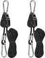 Produktbild: Rope Ratchet Seil Ratsche mit Haken Einstellbare RatchetRatchet Seil Flaschenzug Umlenkrolle Aufhänger Rope Ratchet Seilratsche für Verstellbarer Rolls Hängende Pflanzenlampe Zimmerpflanzen 2 Stück