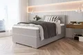 Produktbild: 99rooms Phönix Mini Boxspringbett Einzelbett: 120x200 cm, Webstoff Malmo_New Hellgrau, Box: Bonellfederkern, Matratze: Taschenfederkern 19 cm, Komfortschaumtopper 4 cm