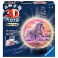 Produktbild: Ravensburger 3D-Puzzle 72 Teile Ravensburger 3D Puzzle Ball Nachtlicht Pferde am Strand 11843, 72 Puzzleteile