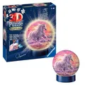 Produktbild: Ravensburger 3D Puzzle 11843 - Nachtlicht Puzzle-Ball Pferde am Strand - ab 6 Jahren, LED Nachttischlampe mit Klatsch-Schalter