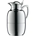 Produktbild: Alfi Isolierkanne Juwel, Silber, Metall, 1,0 L, doppelwandig, lebensmittelecht, Glaskolben, hält warm, kalt, schadstofffrei, Einhandbedienung, Kaffee & Tee, Kannen, Thermoskannen