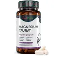 Produktbild: Magnesiumtaurat Kapseln Natürlich Vegan Bioverfügbarkeit 500 mg 100 Kapseln