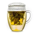 Produktbild: Creano Teeglas all in one, Große Teetasse mit Sieb und Deckel aus Glas,400ml