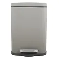 Produktbild: Spirella - Badezimmer Mülleimer mit Fußpedal Modell Akira - Hochwertiger Edelstahl - Leise Schließfunktion Easy-Close - Matt Taupe - 5L - Badaccessoires
