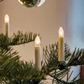 Produktbild: hellum LED Lichterkette Weihnachtsbaum, Made in Germany, Lichterkette mit Clip, 20 Lichter, beleuchtete Länge 13,30 m, Kabel grün, wamrweiß, für Innen, teilbarer Stecker, 3 Ersatzkerzen, <59lm 430165
