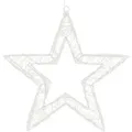 Produktbild: Ecd Germany Led-weihnachtsstern 38 Cm Mit 960 Warmweißen Leds Und Timer, Innen/außen, Ip44 Wasserdicht, Leuchtstern Aus Metall, Led Drahtstern Zum Aufhängen Für Weihnachten, Weihnachtsdeko Fensterdeko