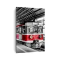 Produktbild: Wandbilder 70x100cm Leinwandbild Bahn Bahnhof Zug Transport Bilder Art Wanddeko
