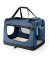 Produktbild: lionto Tiertransportbox Transportbox für Hunde & Katzen, 60 cm x 44 cm x 42 cm, blau
