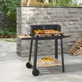 Produktbild: Grillwagen 'Ari' 78x86x30cm Schwarz/Bambus - Schwarz