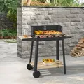 Produktbild: Grillwagen Ari 78x86x30cm Schwarz/holz [ Casa.pro