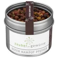 Produktbild: Zauber der Gewürze Echter Roter Kampot Pfeffer - rote Pfefferkörner aus Kambodscha für Wild, Geflügel und Fisch, Top-Qualität in wiederverschließbarer Aroma-Dose, 70 g