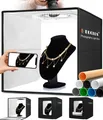 Produktbild: Fotobox Faltbar Fotostudio Lichtzelt LED Beleuchtung 8 Hintergründe 40x40 cm